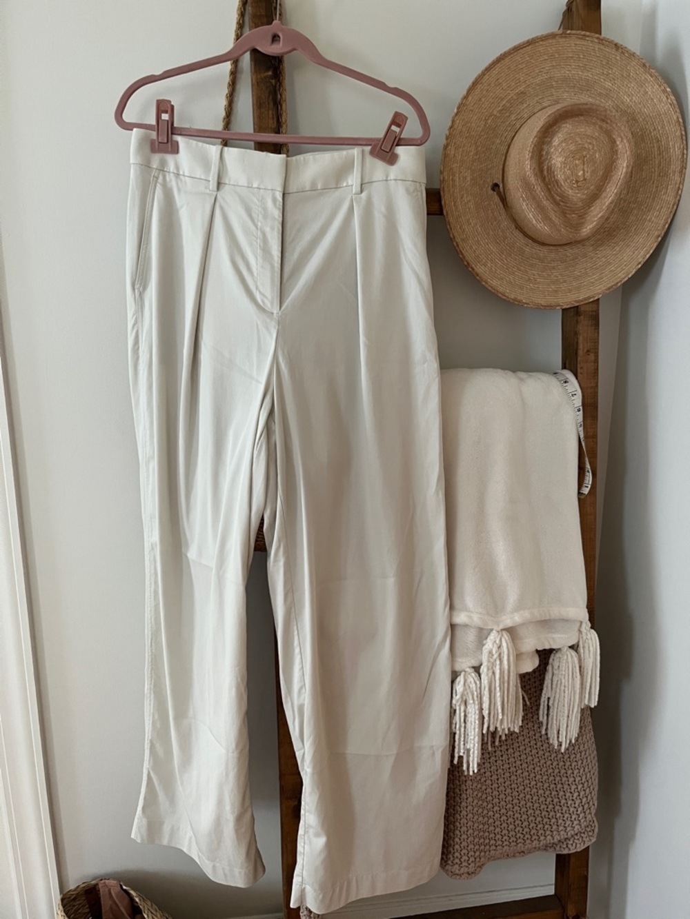 lululemon athletica Light Beige Wide-Leg Trousers